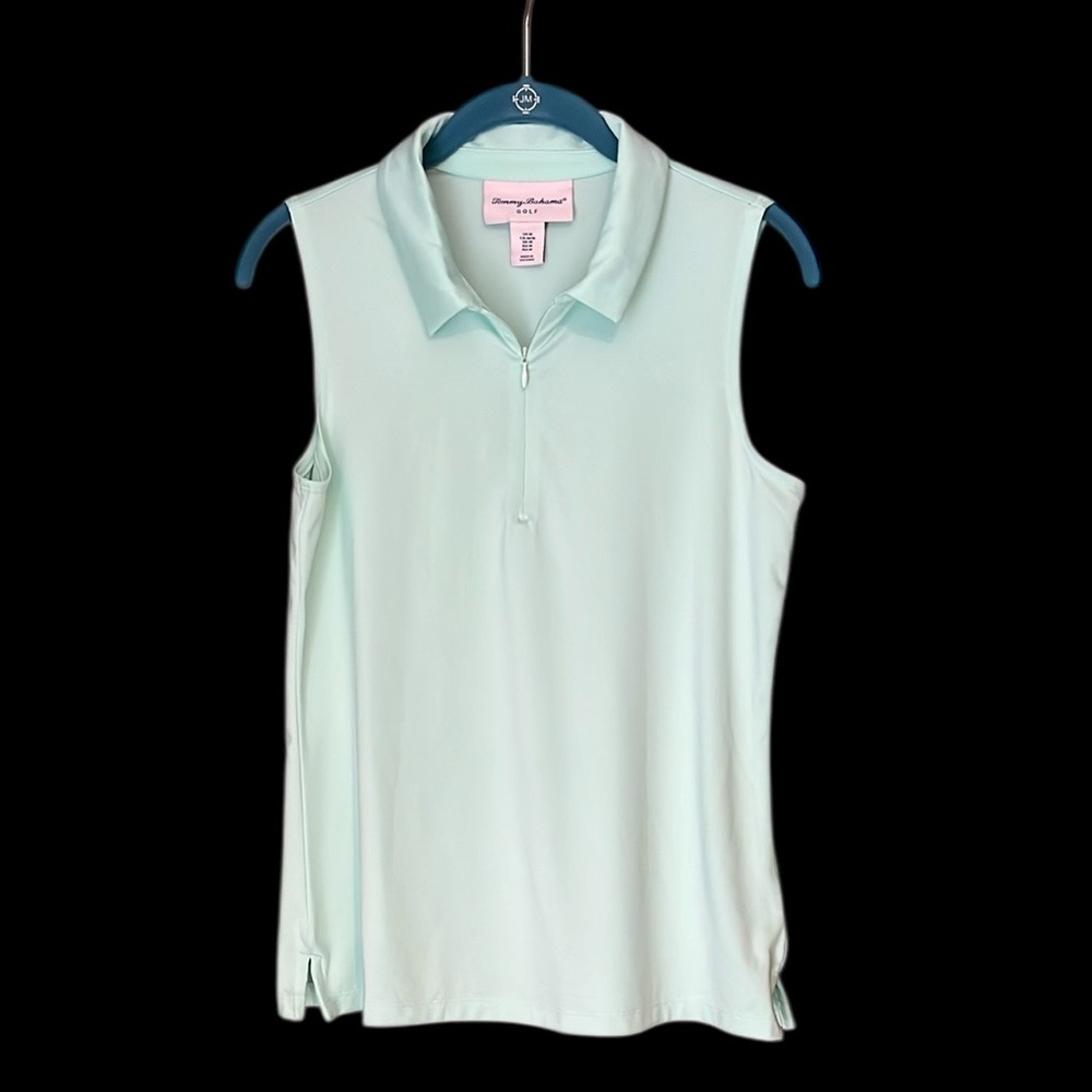 Tommy Bahama Golf Women’s Seafoam green sleeveless golf polo